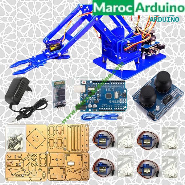 Kit bras Robotique Arduino - Téléguide Bluetooth, Top Prix