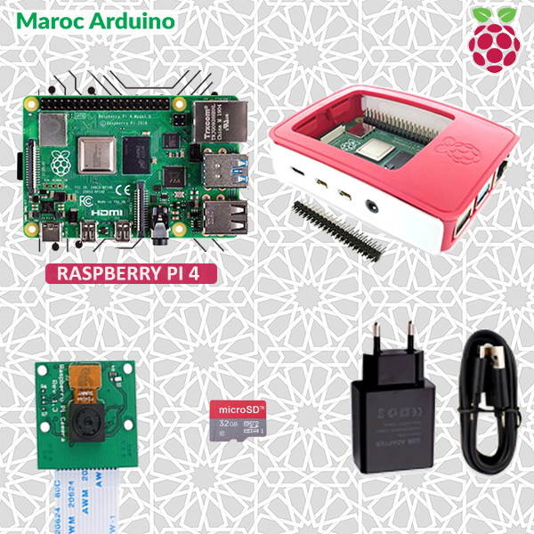 Kit Raspberry Pi 4 Modèle B 4 GB starter