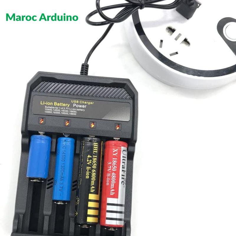 Chargeur Batterie 18650 3,7 Li-ion